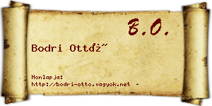 Bodri Ottó névjegykártya
